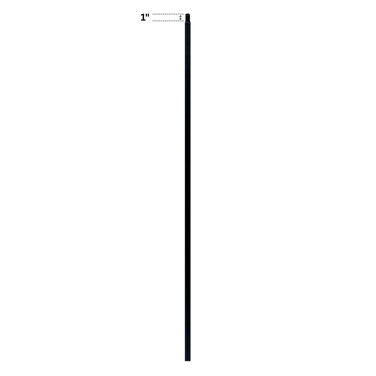 Plain 1/2" Hollow Square Shaft Pin Top Baluster