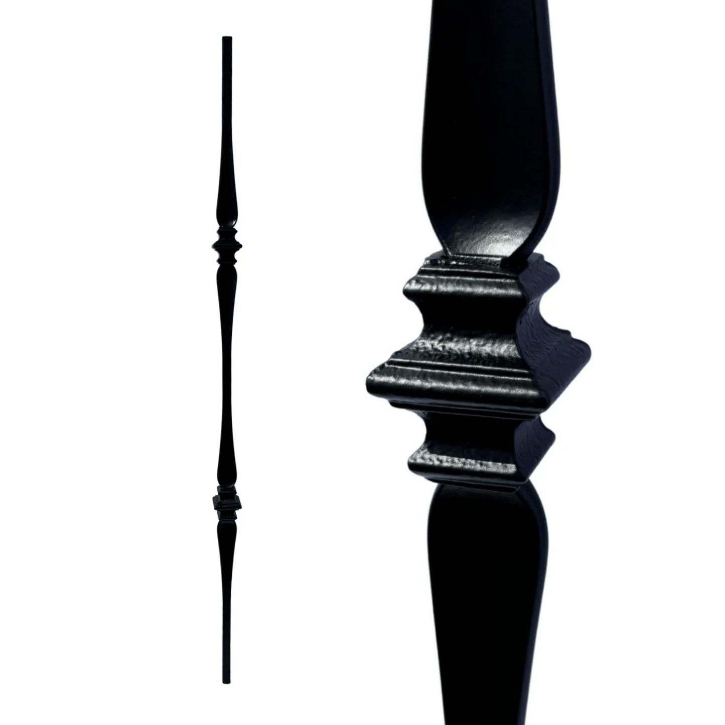 Double Spoon 1/2" Solid Square Shaft Baluster