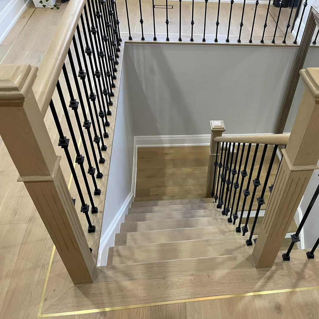 Double Collar 1/2" Hollow Square Shaft Pin Top Baluster