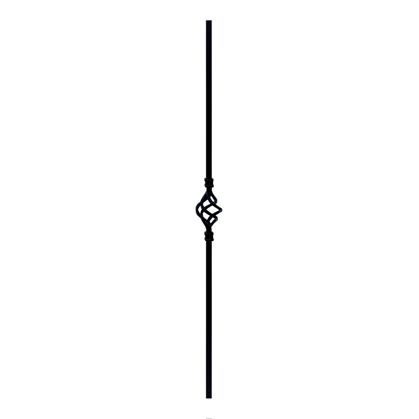 Balustre à tige carrée solide de 1/2 po à panier simple
