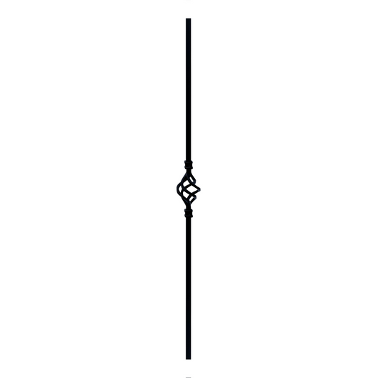 Single Basket 1/2" Solid Square Shaft Baluster
