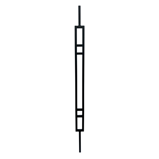 4 Line Rectangle 1/2" Hollow Metal Insert Square Shaft Baluster