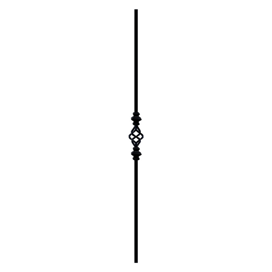 Basket with Collars 1/2" Solid Square Shaft Baluster