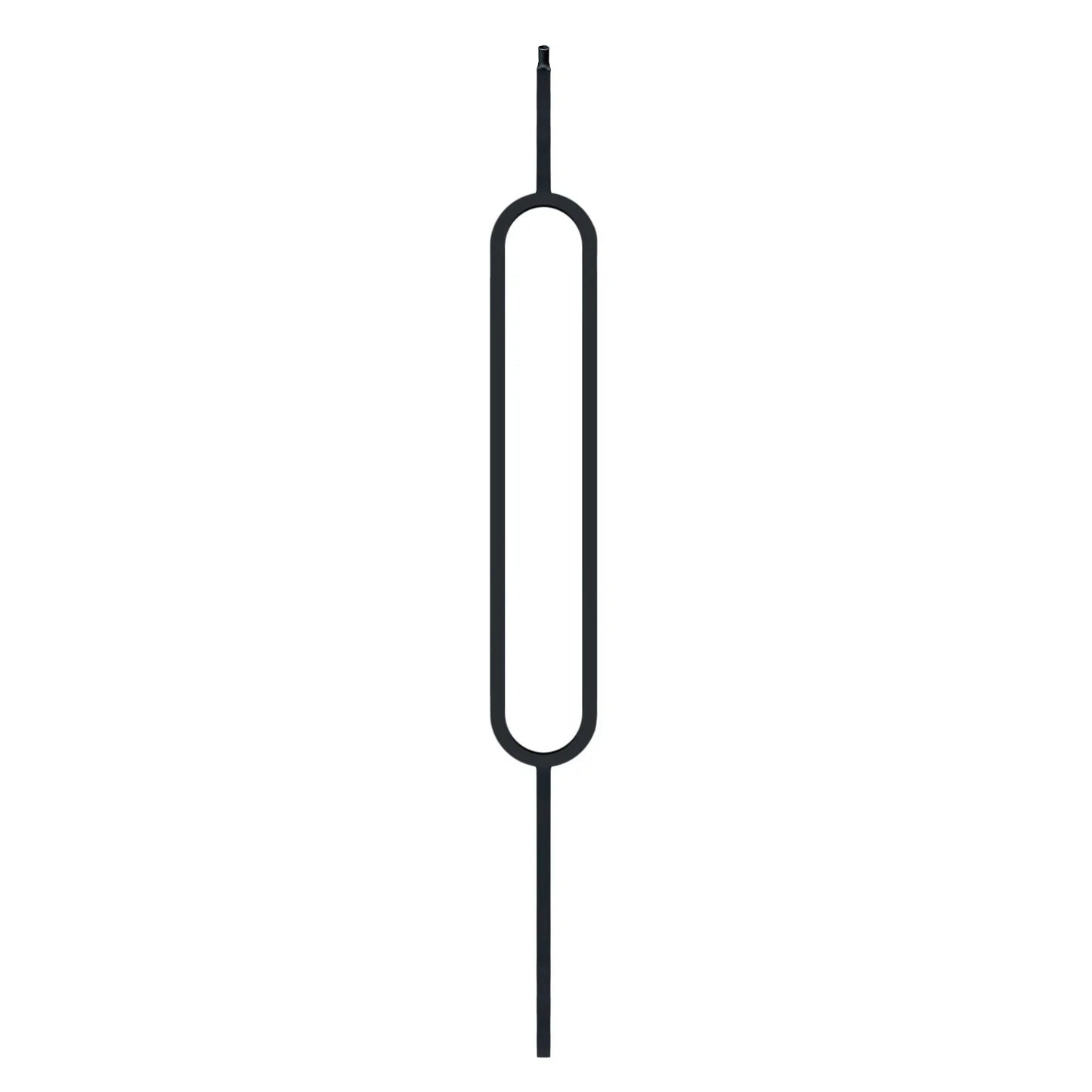 Oval 1/2" Hollow Square Shaft Pin Top Baluster