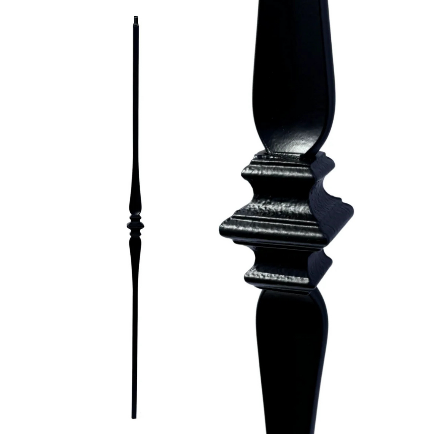 Balustre à tige carrée creuse de 1/2 po à une seule cuillère