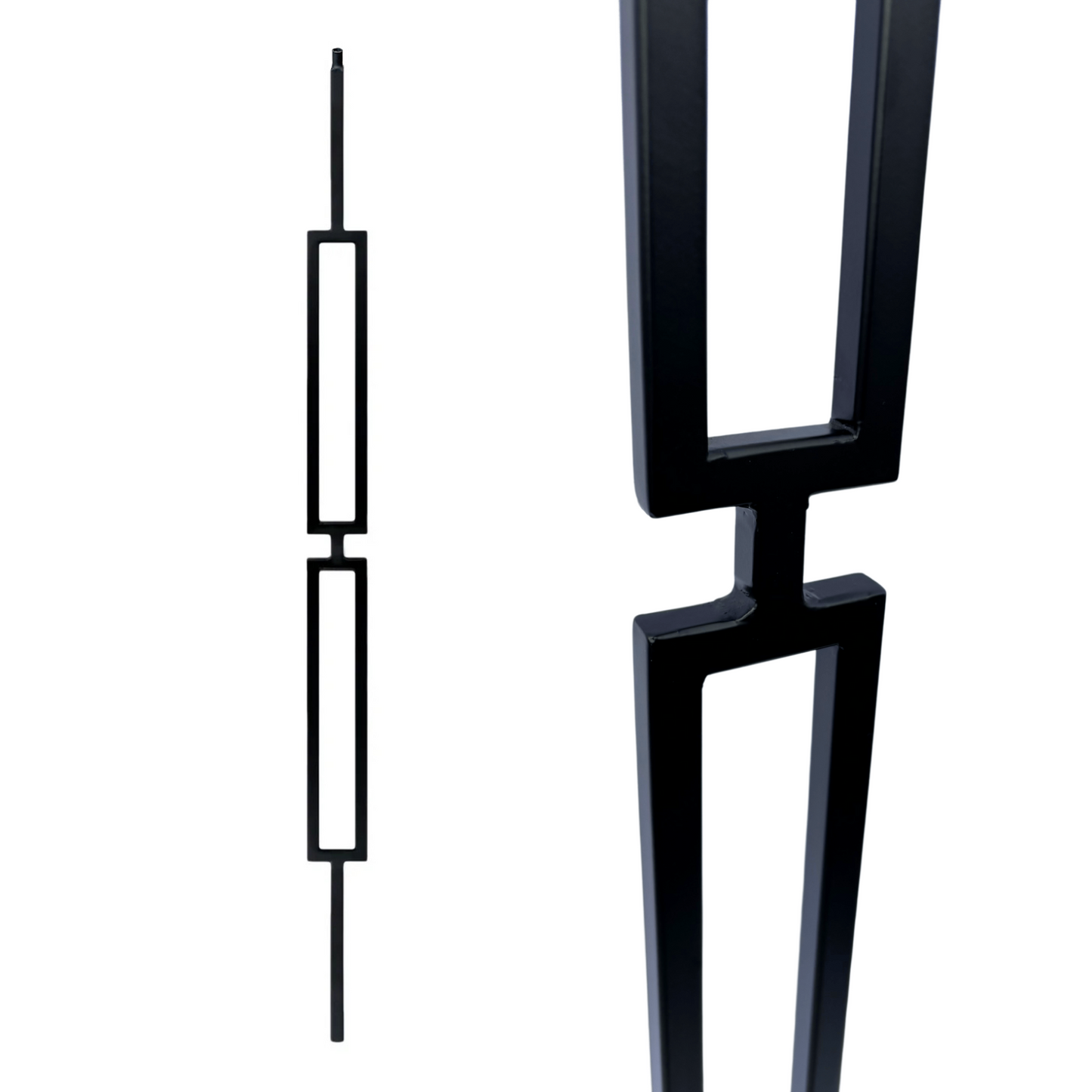 15 Pack Double Rectangle 1/2" Hollow Square Shaft Pin Top Baluster