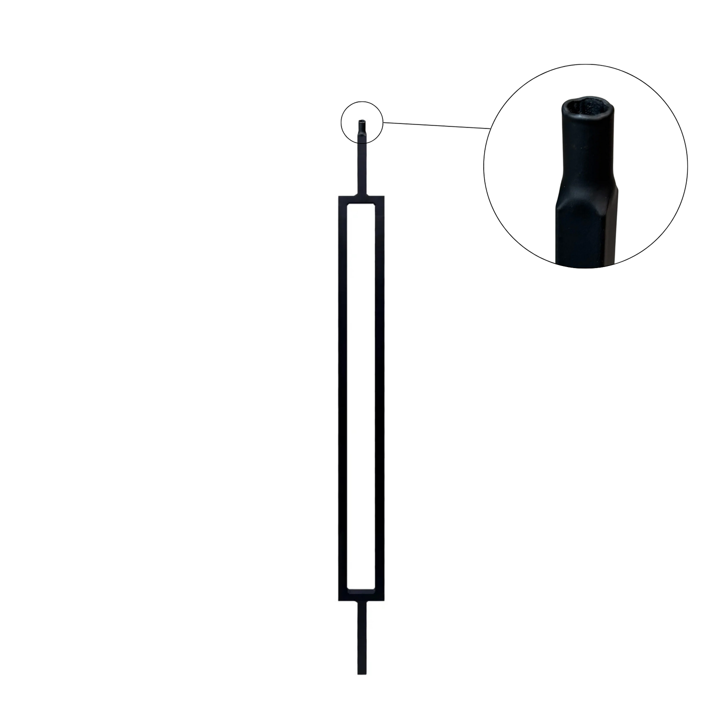 16 Pack Rectangle 1/2" Hollow Square Shaft Pin Top Baluster