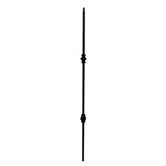 Double Collar 1/2" Hollow Square Shaft Pin Top Baluster
