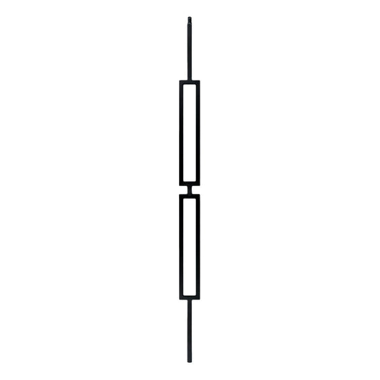Double Rectangle 1/2" Hollow Square Shaft Pin Top Baluster