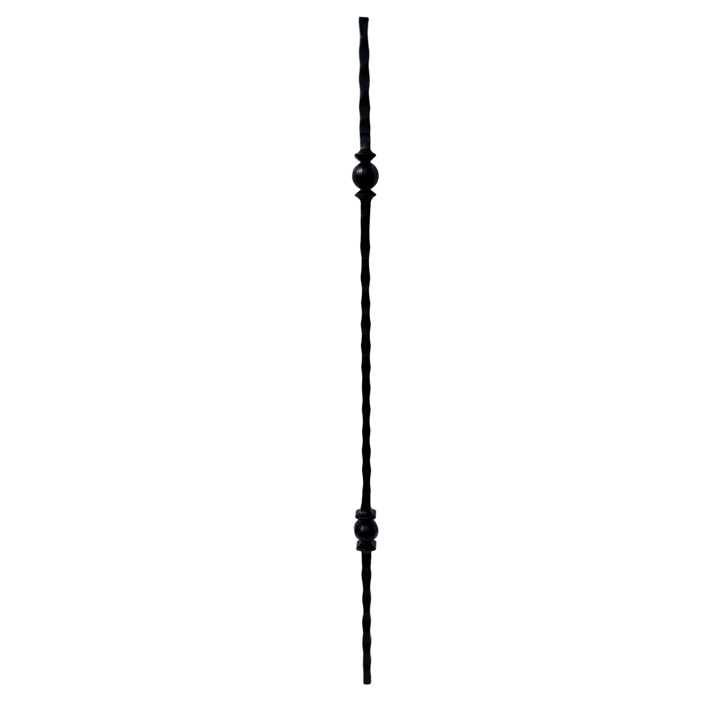 Double Ball Hammer Baluster 1/2" Square Solid Shaft
