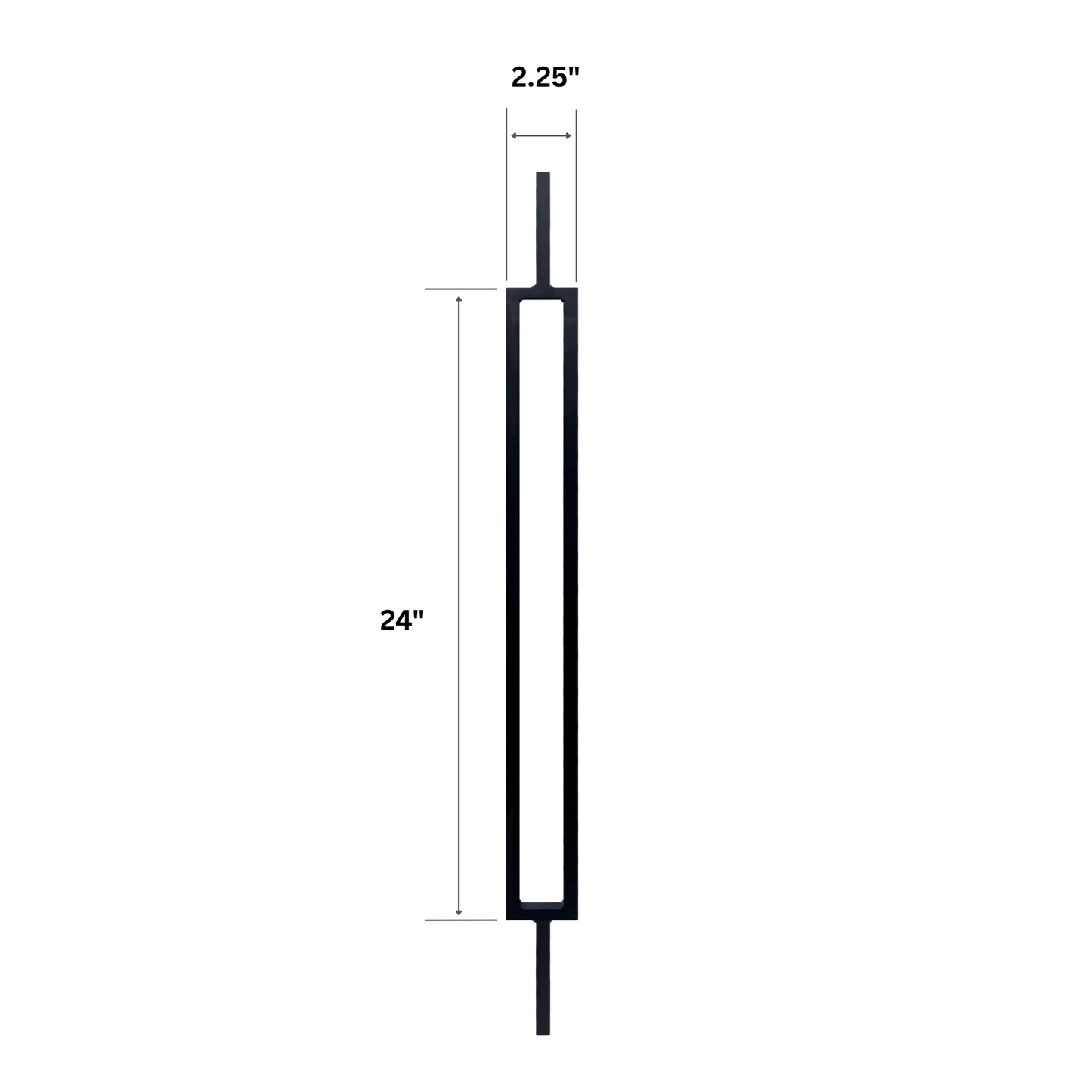 Rectangle 1/2" Hollow Metal Insert Square Shaft Baluster