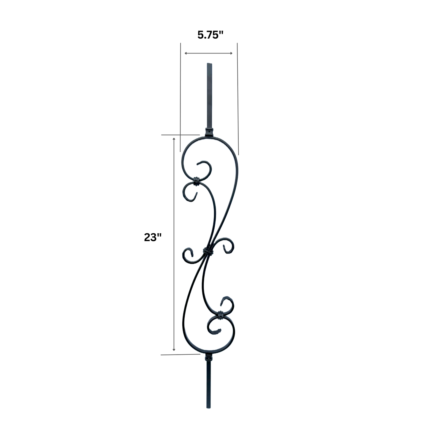 Flower 1/2" Solid Square Shaft Baluster