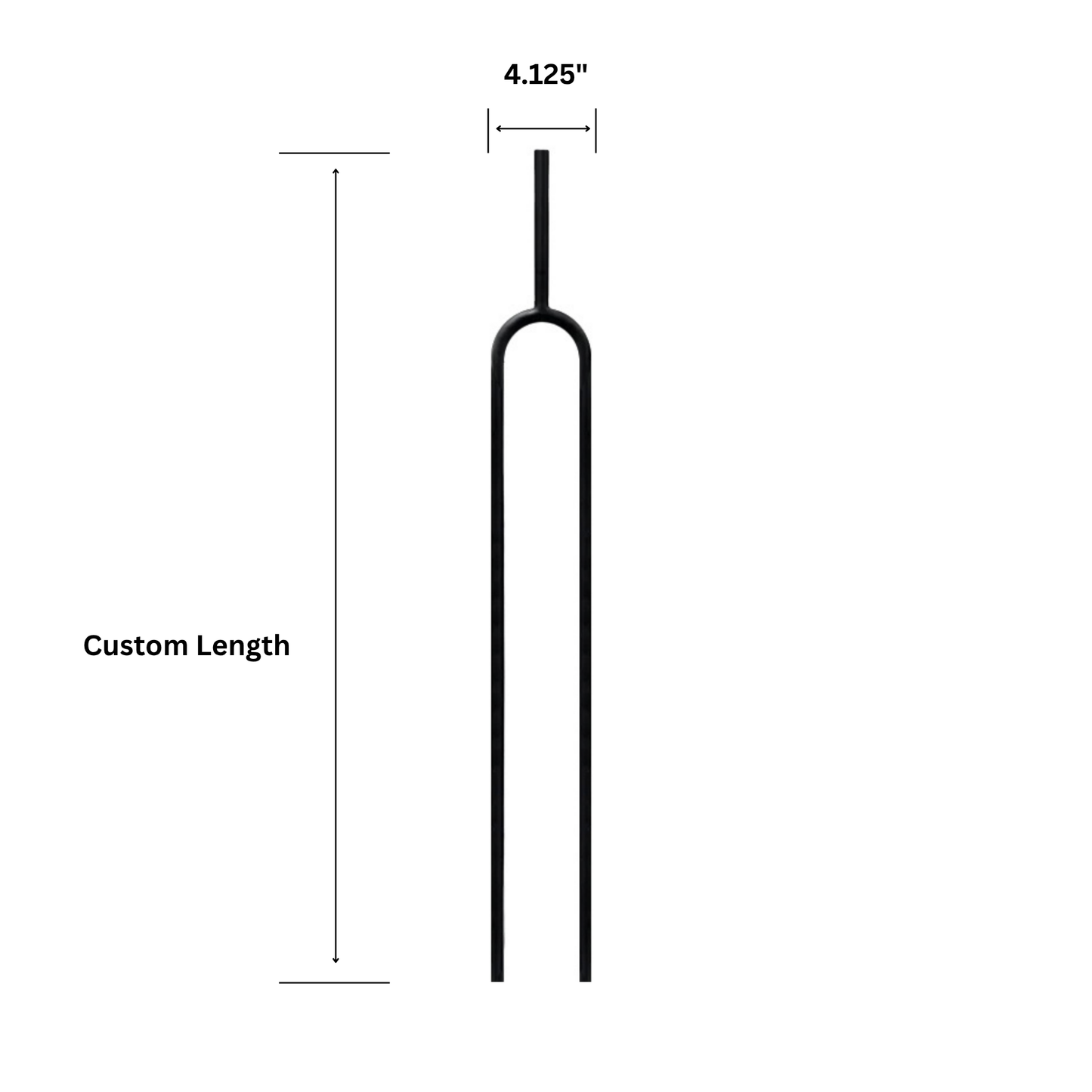 Split Oval 1/2" Solid Round Shaft Baluster