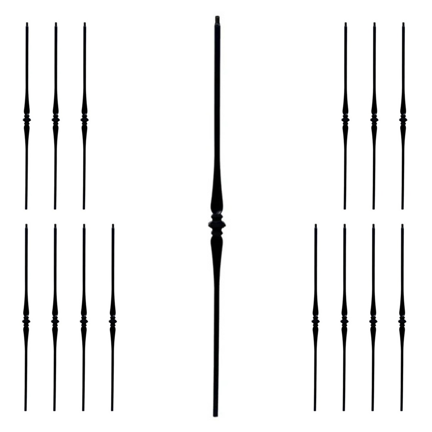 Balustre à tige carrée creuse de 1/2 po à une seule cuillère