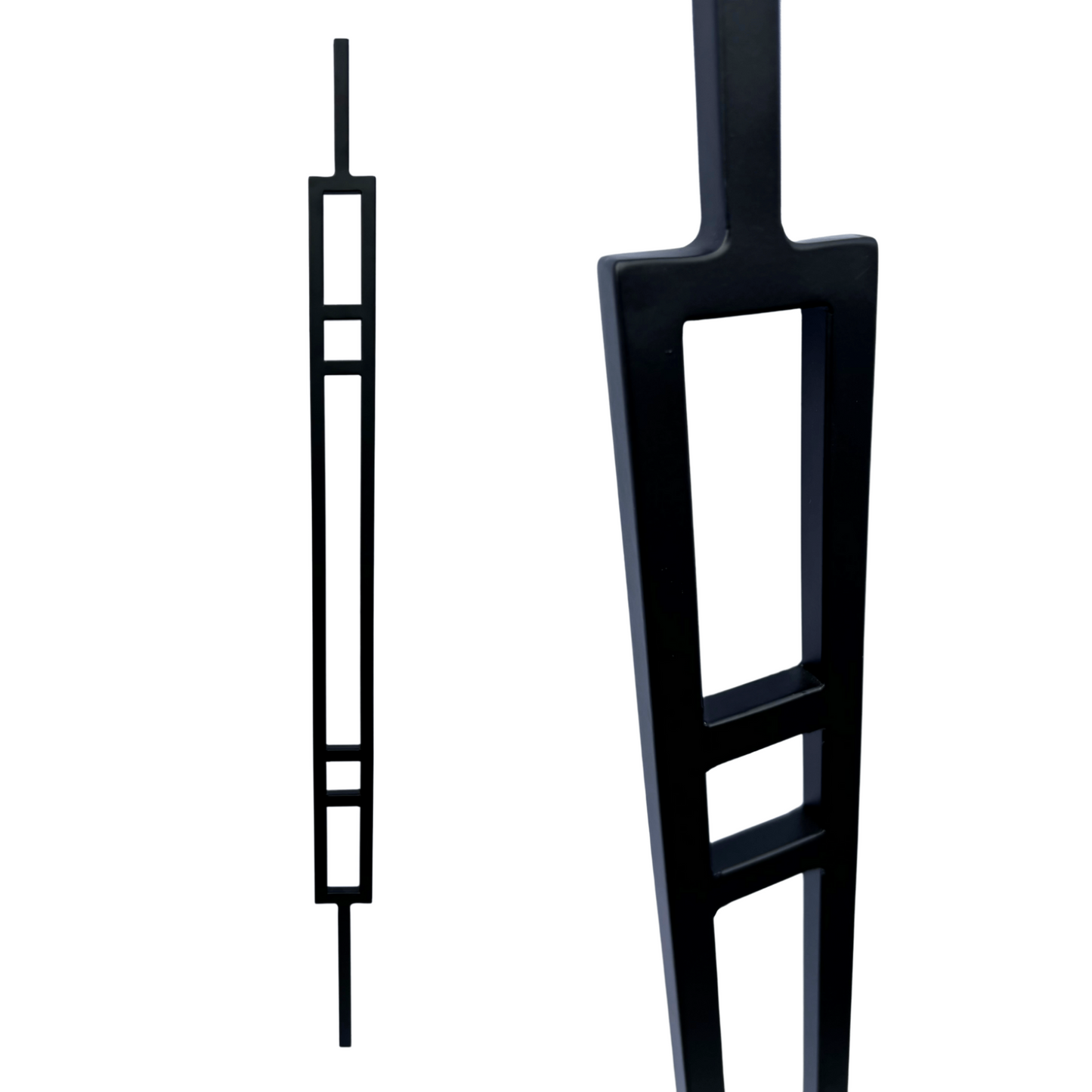 4 Line Rectangle 1/2" Hollow Metal Insert Square Shaft Baluster