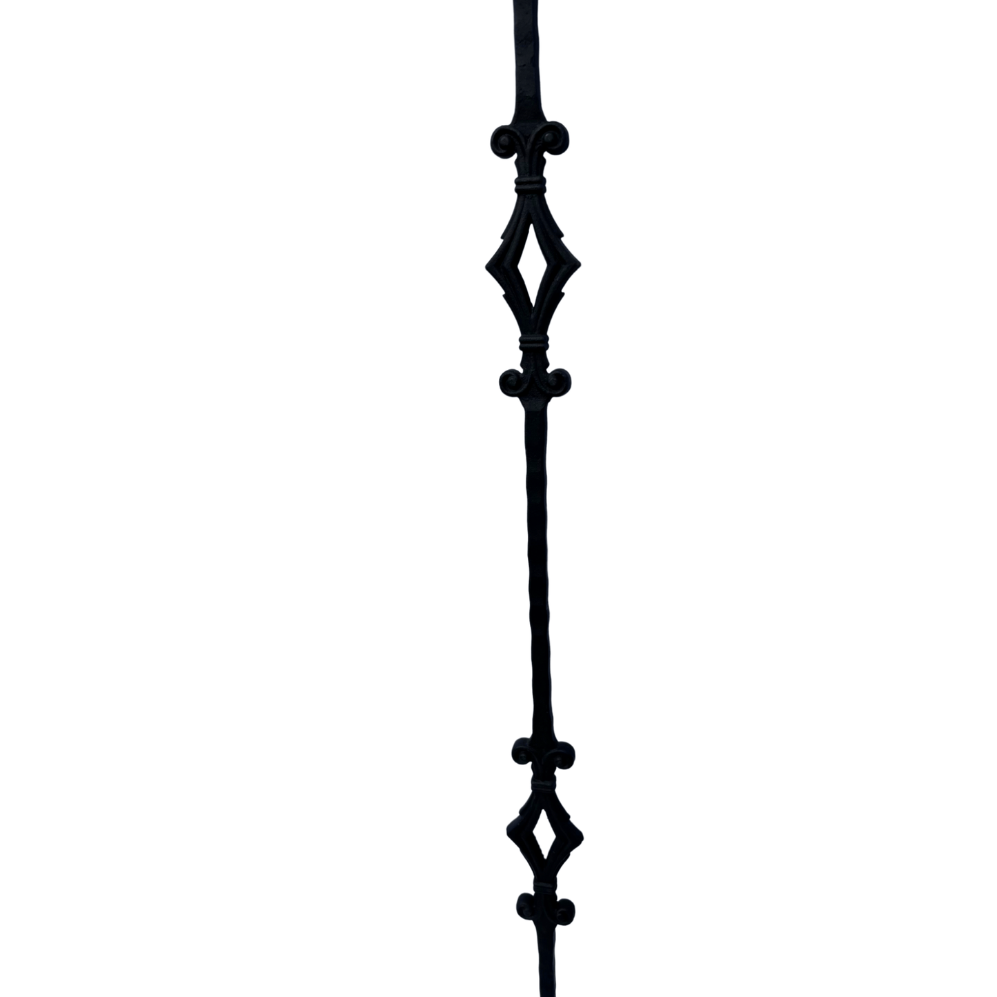 Double Diamond Hammer Baluster 1/2" Square Shaft Solid Core - Mister Baluster