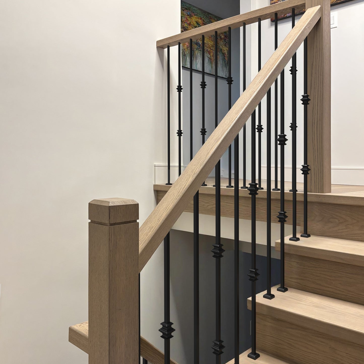 Double Collar 1/2" Solid Square Shaft Baluster