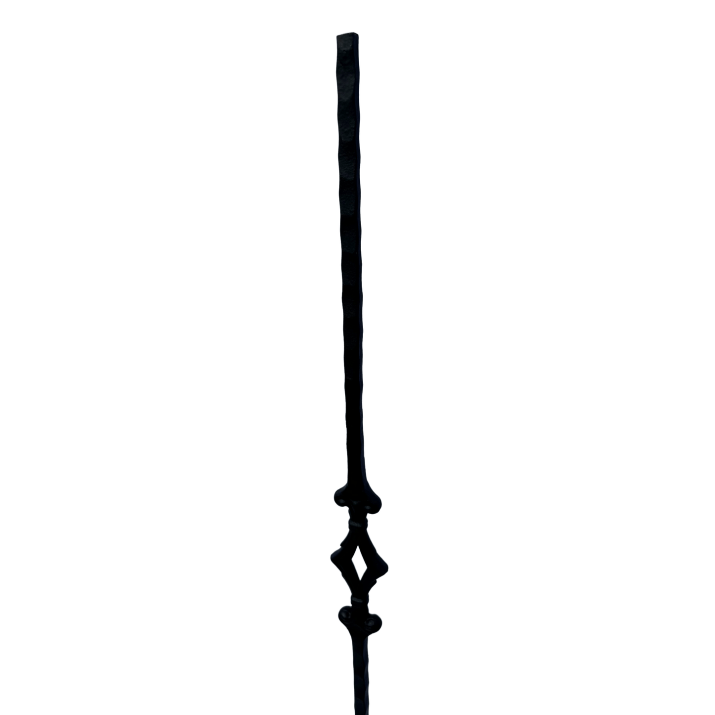 Single Diamond Hammer Baluster 1/2" Square Shaft Solid Core - Mister Baluster