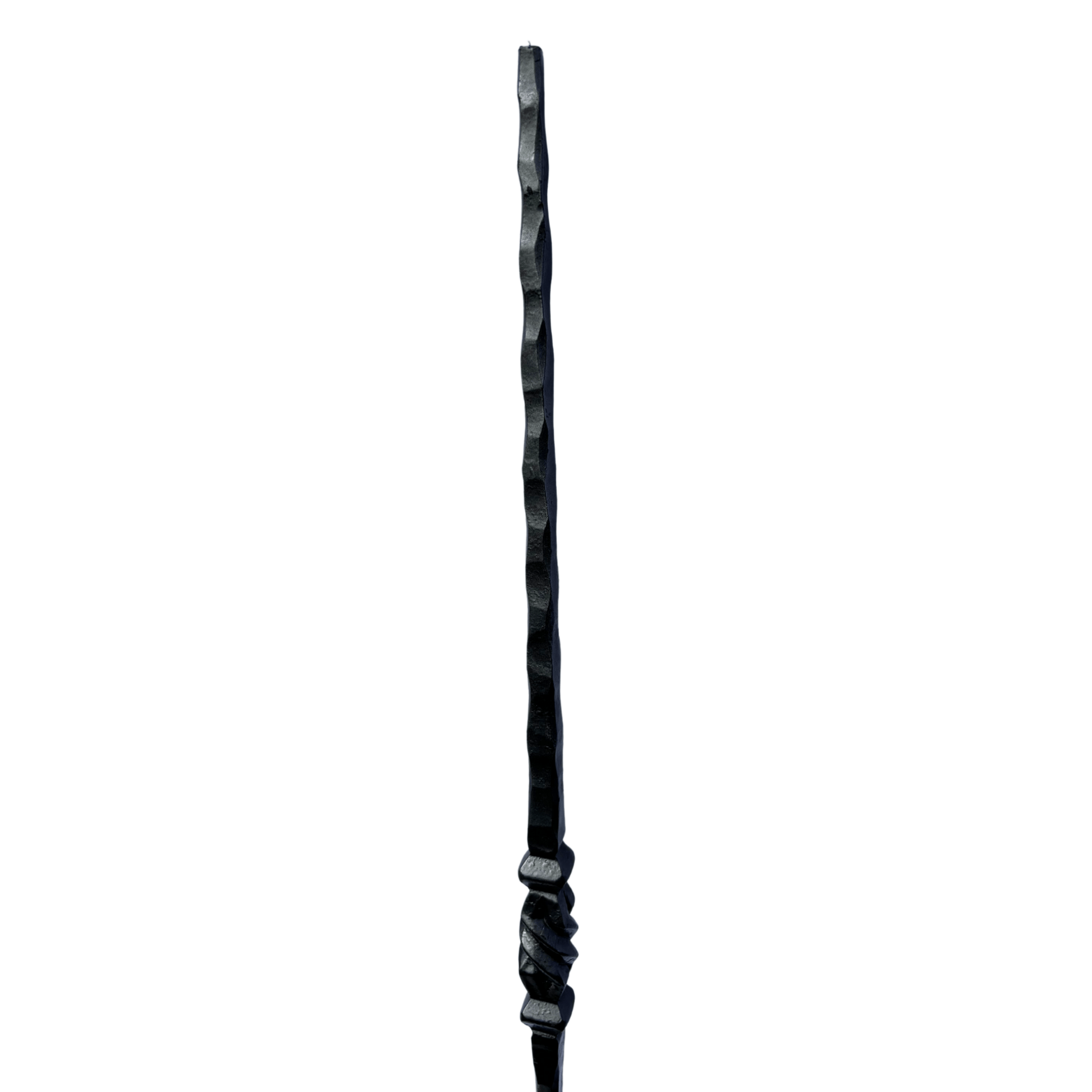 Single Thick Hammer Baluster 1/2" Square Shaft Solid Core - Mister Baluster