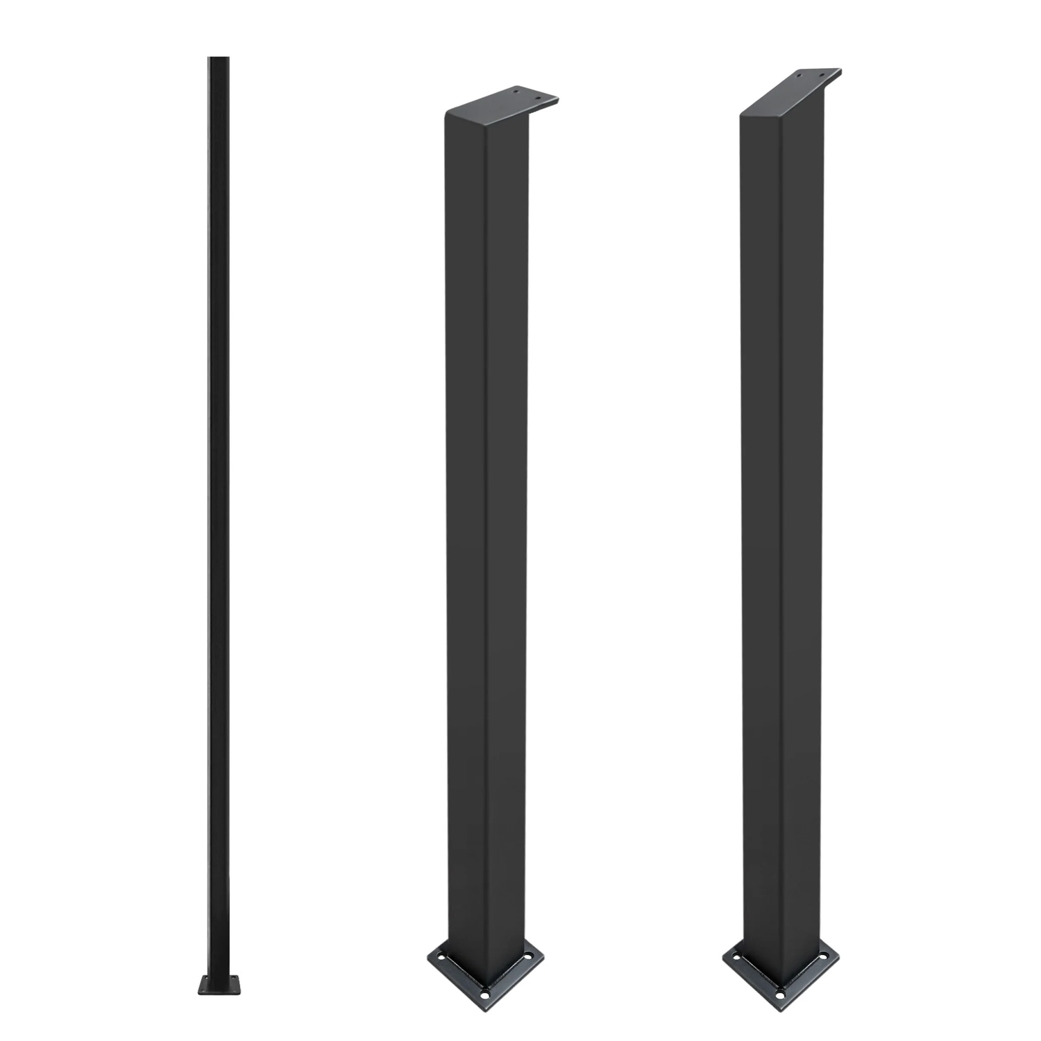 Square Newels with Welded Base