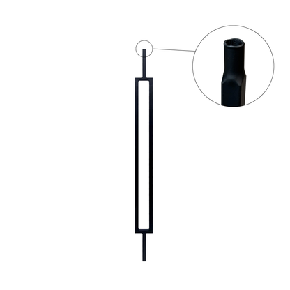 16 Pack Rectangle 1/2" Hollow Square Shaft Pin Top Baluster