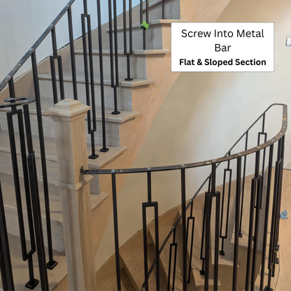 Double Collar 1/2" Solid Square Shaft Baluster