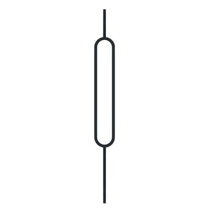 Oval 1/2" Hollow Metal Insert Square Shaft Baluster