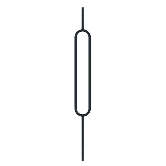 Oval 1/2" Hollow Square Shaft Pin Top Baluster