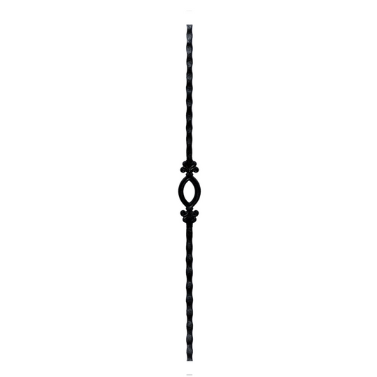 Single Oval Hammer 1/2" Solid Square Shaft Baluster