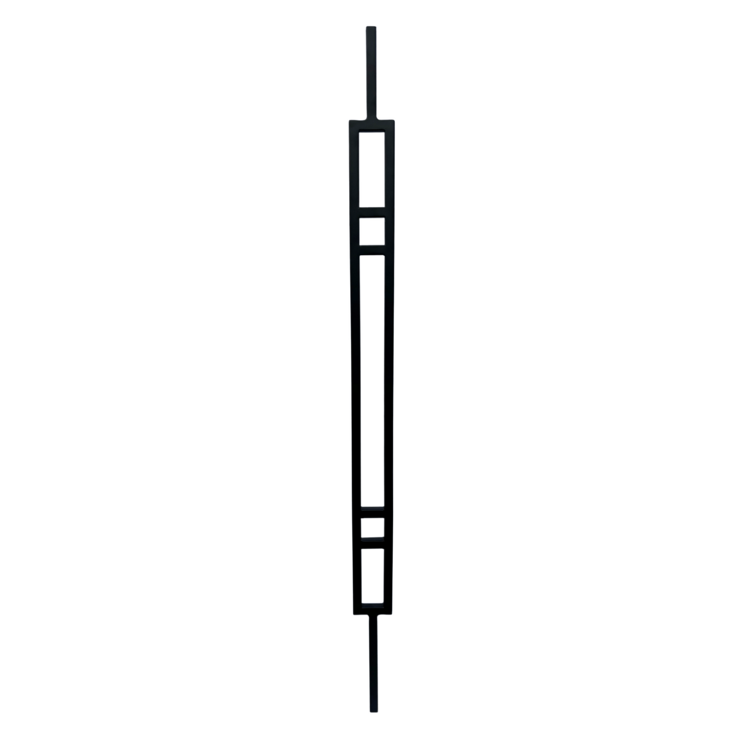 Balustre à tige carrée en métal creux à 4 lignes rectangulaires de 1/2 po 
