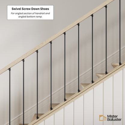 Easy Install Kit - 10 Balusters + 20 Screw Down Shoes (No Holes Drilled)