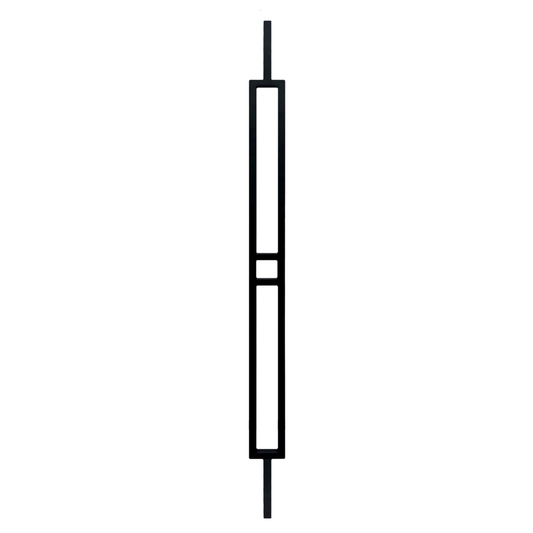 2 Line Rectangle 1/2" Hollow Metal Insert Square Shaft Baluster