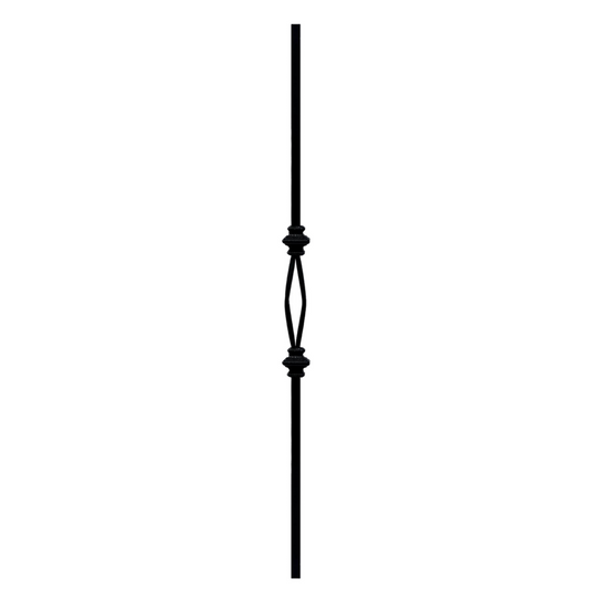 Medium Basket with Collars 1/2" Solid Square Shaft Baluster