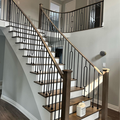 Oval 1/2" Hollow Square Shaft Pin Top Baluster