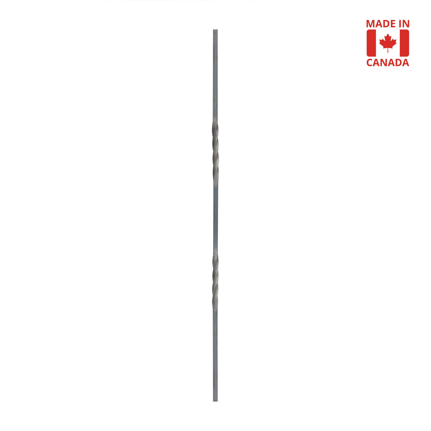 Balaustre de eje cuadrado sólido de 1/2" con doble torsión 