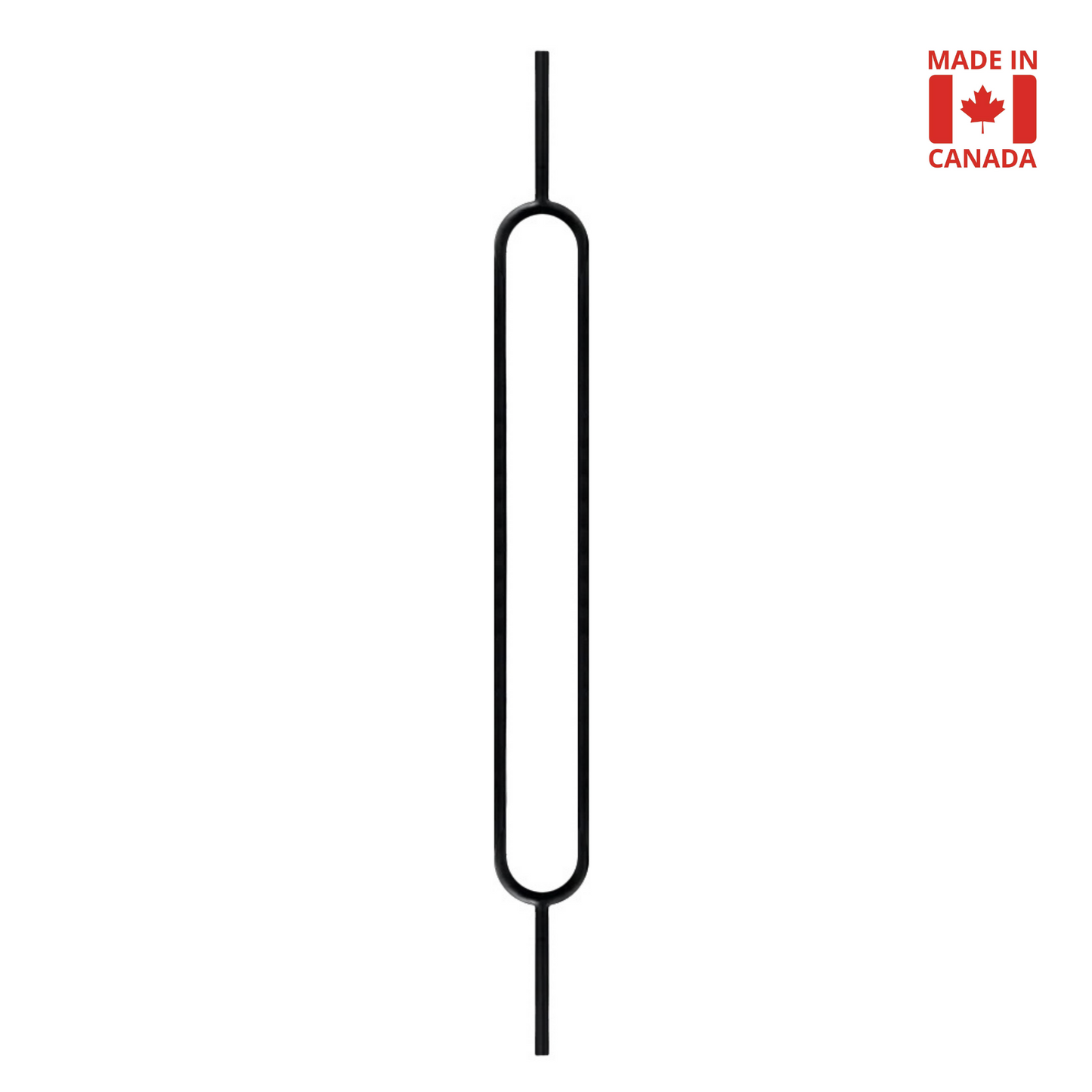 Balustre ovale de grande taille, fût rond plein de 1/2 po (largeur 4,125 po)