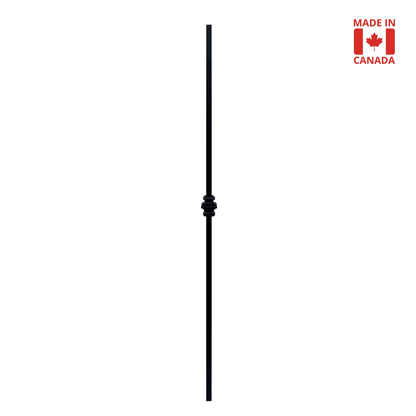 Single Collar 1/2" Solid Square Shaft Baluster