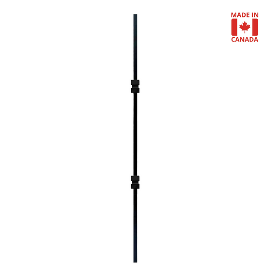 Double Square Collar 1/2" Solid Square Shaft Baluster