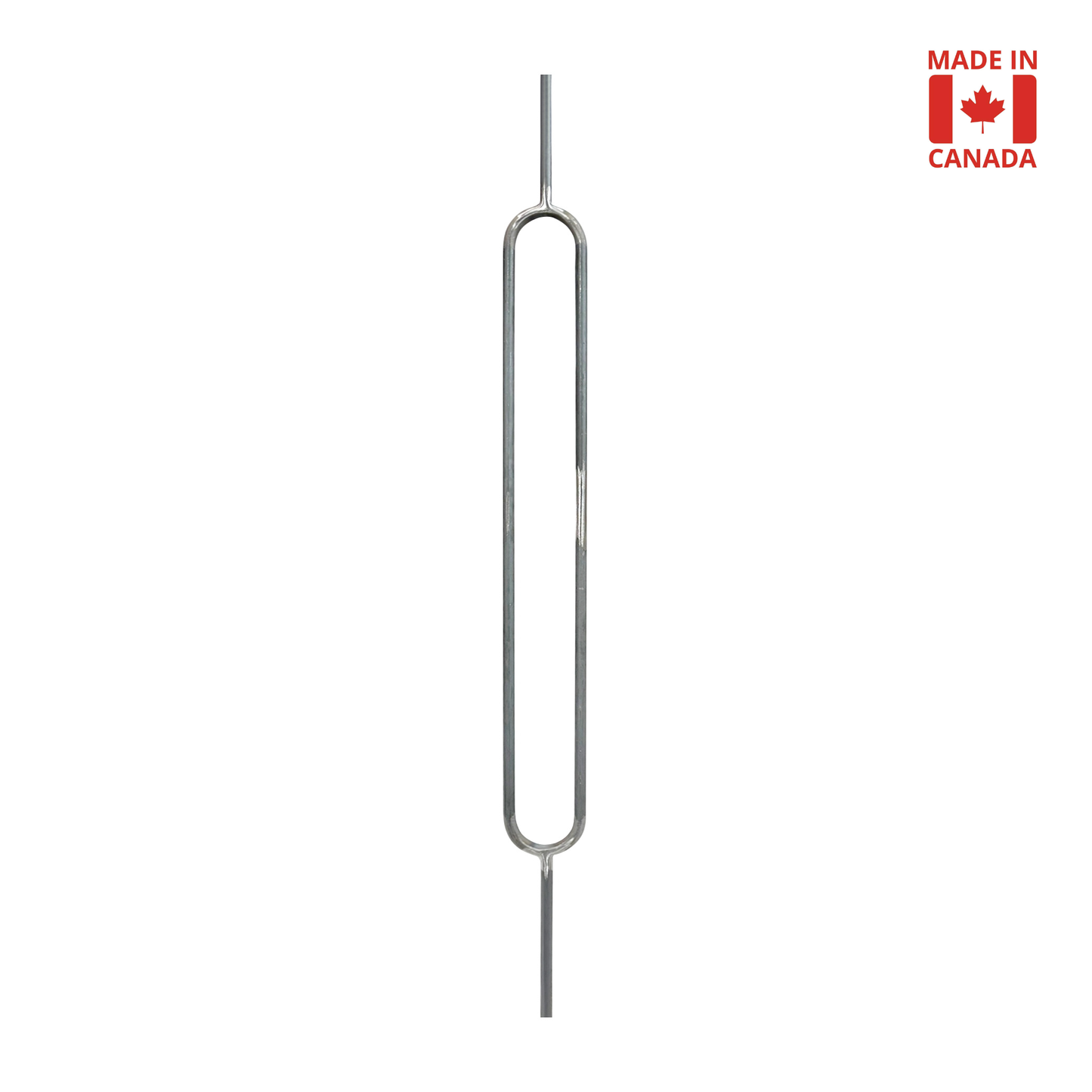 Balaustre grande ovalado de 1/2" de eje redondo sólido 