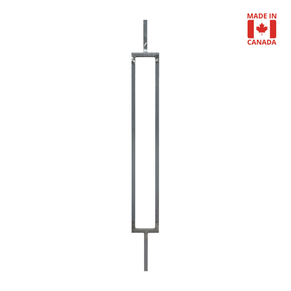 Balaustre rectangular extragrande de 1/2" con eje cuadrado sólido 