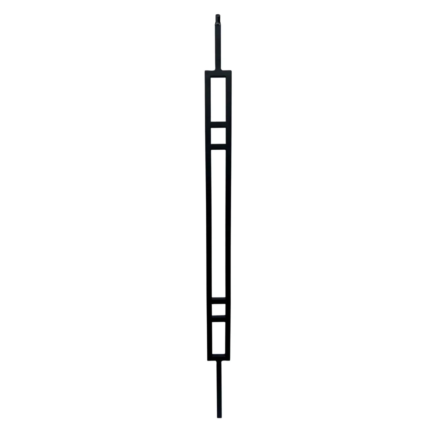Balustre supérieur à tige carrée creuse rectangulaire à 4 lignes de 1/2 po 