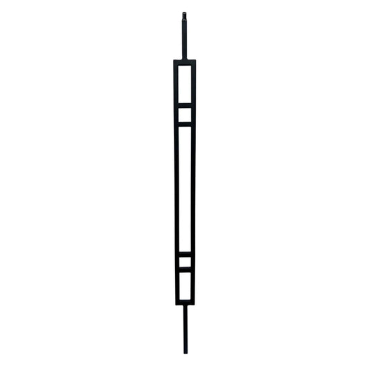 4 Line Rectangle 1/2" Hollow Square Shaft Pin Top Baluster