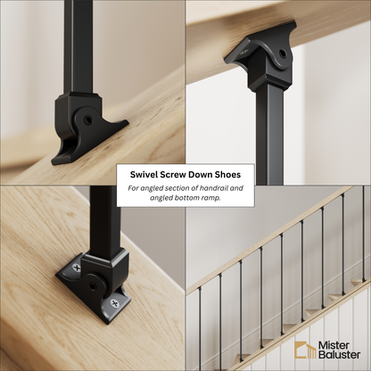 Easy Install Kit - 10 Balusters + 20 Screw Down Shoes (No Holes Drilled)