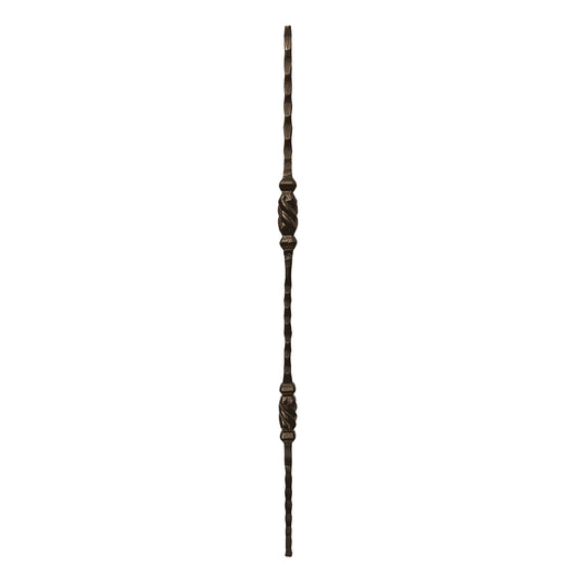 Double Thick Hammer 1/2" Solid Square Shaft Baluster (Burnt Penny) Mister Baluster