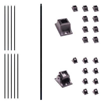 Easy Install Kit - 10 Balusters + 20 Screw Down Shoes (No Holes Drilled)