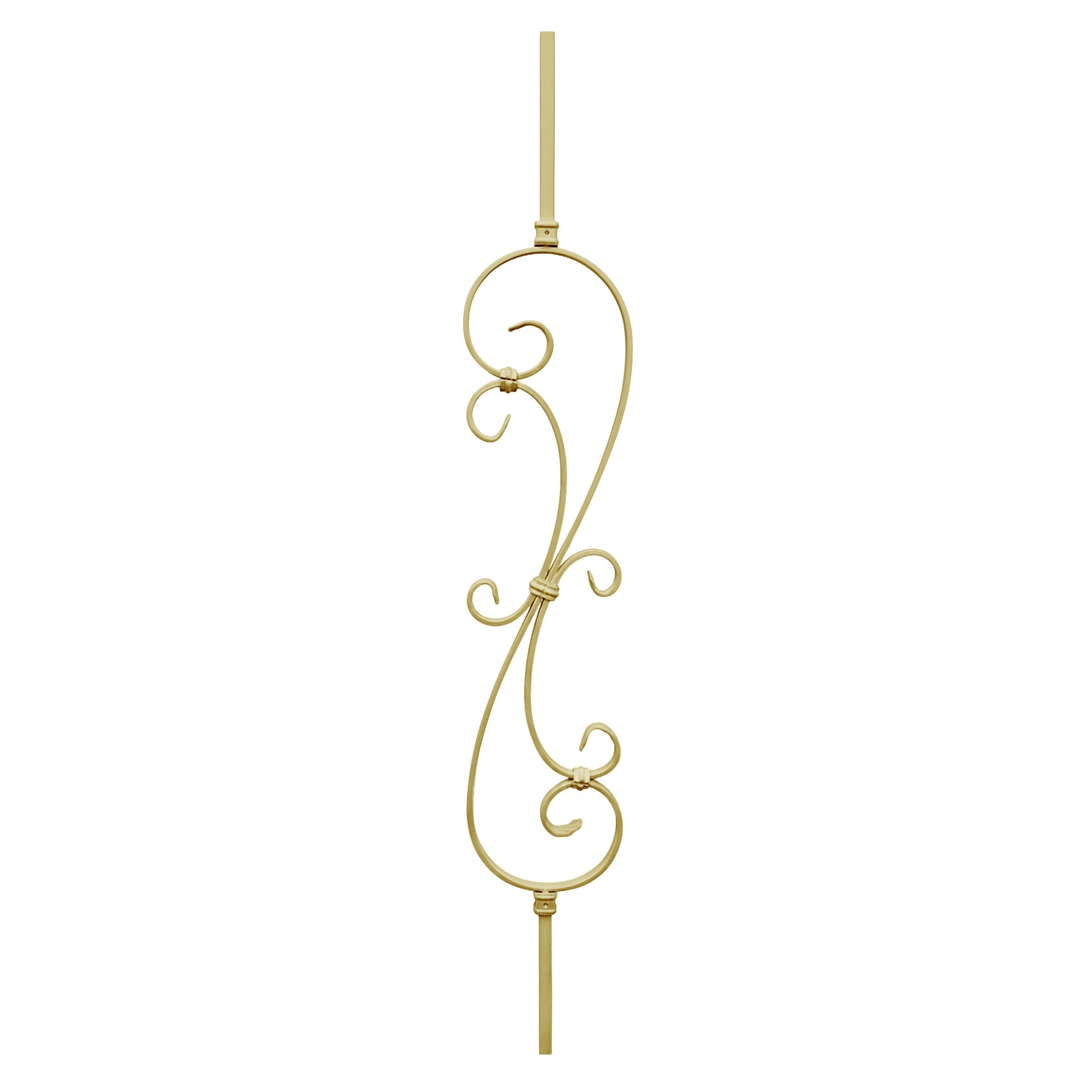 Flower 1/2" Solid Square Shaft Baluster (Brass Gold) Mister Baluster