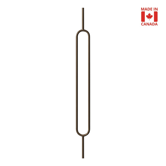 Large Oval 1/2" Solid Round Shaft Baluster (4.125" Width) (Burnt Penny) Mister Baluster