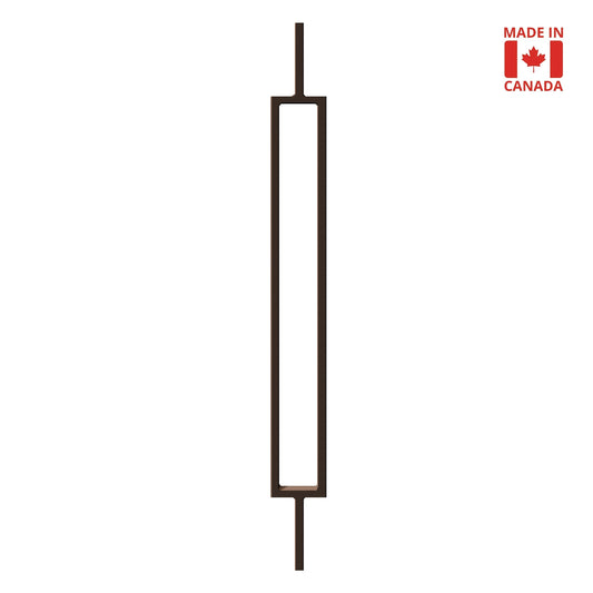 Large Rectangle 1/2" Solid Square Shaft Baluster (3" Width) (Burnt Penny) Mister Baluster
