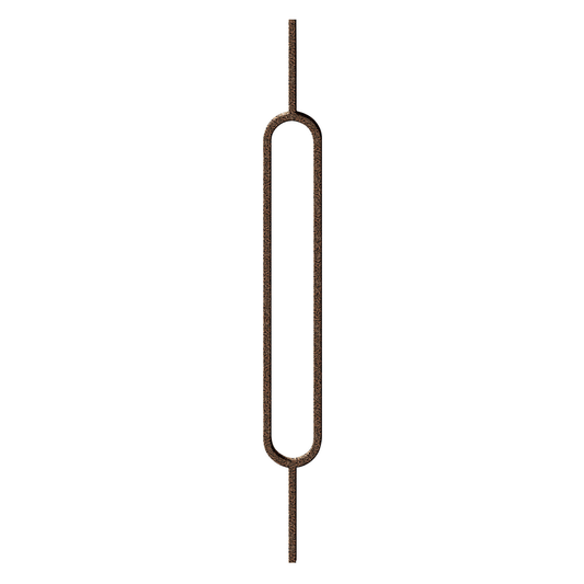 Large Oval 1/2" Hollow Metal Insert Square Shaft Baluster (4" Width, 26" Length) (Copper Vein)