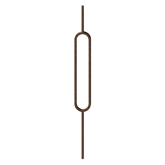 Oval 1/2" Hollow Metal Insert Square Shaft Baluster (3.75" Width, 20" Length) (Copper Vein) Mister Baluster